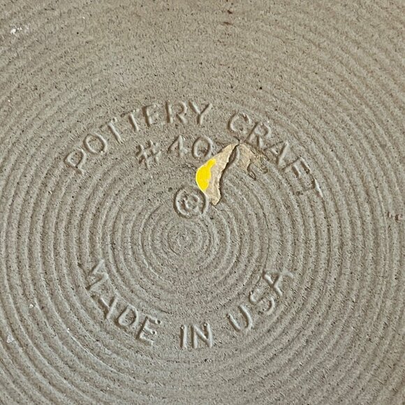 Pottery Craft Ceramic Ashtray 7" MCM Brown Black Vintage 1970s - Picture 5 of 7